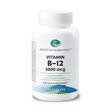 Earth Splendor Vitamin B-12 1000mcg Supplement, Support Energy