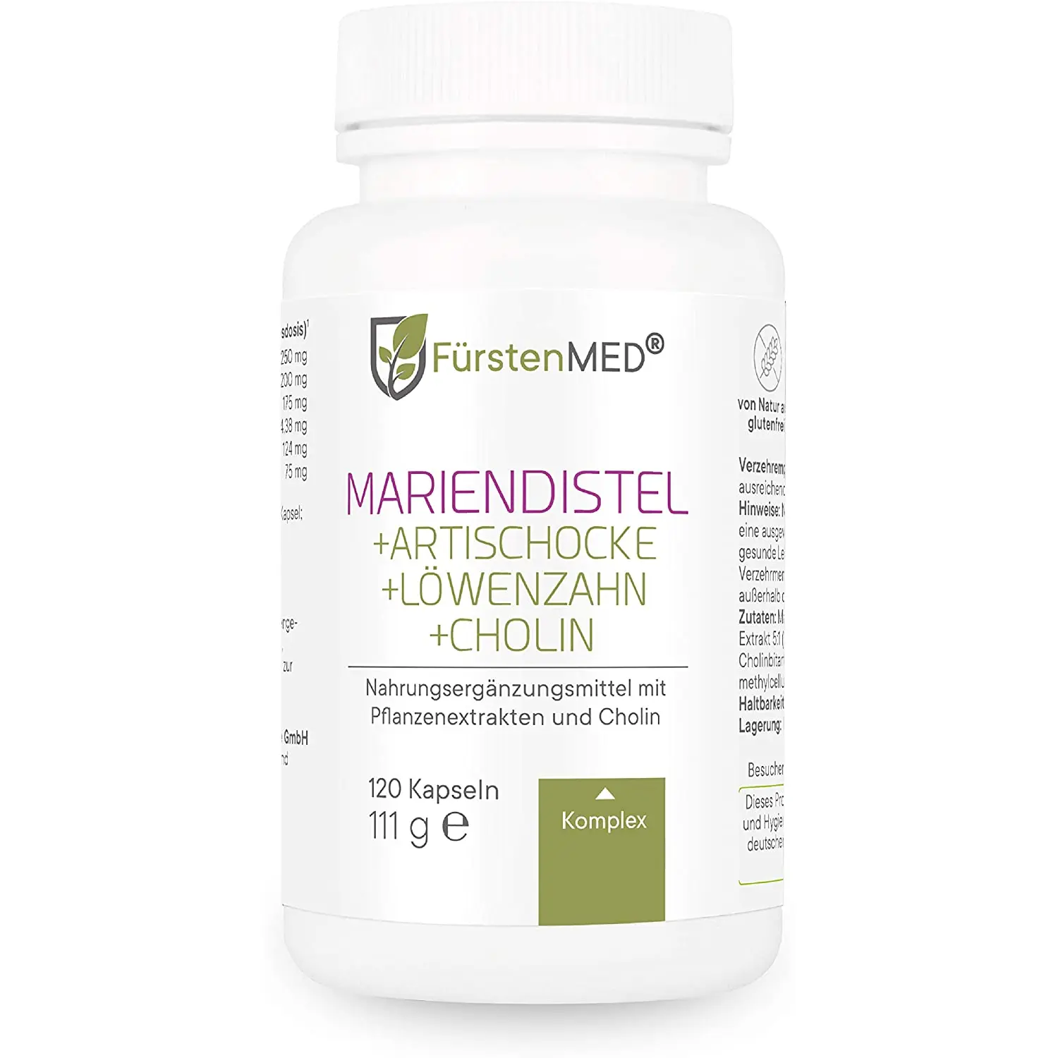FurstenMed Milk thistle + Artichoke+ Dandelion+ Choline Capsule