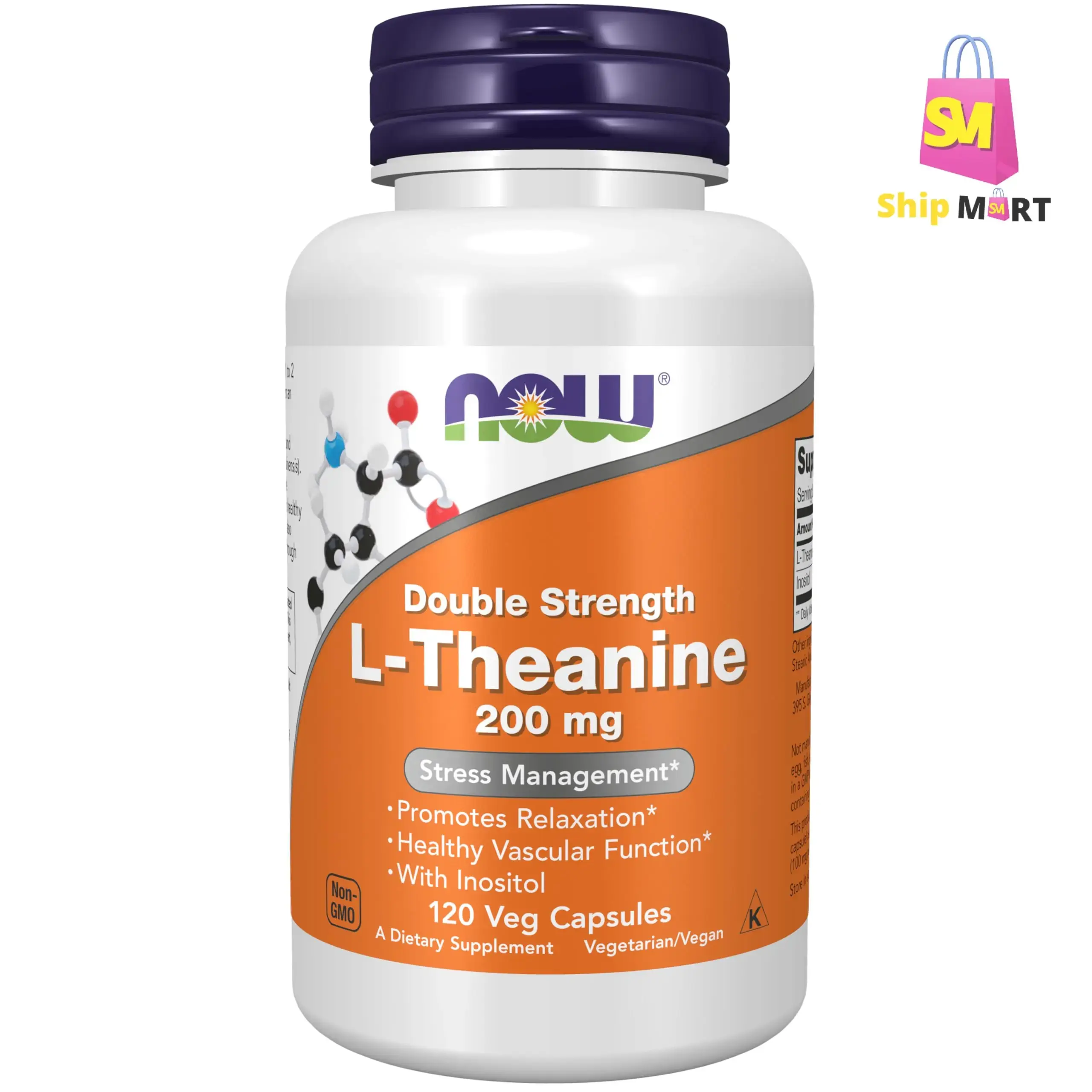 Now Double Strength L- Theanine 200 Mg Supplement