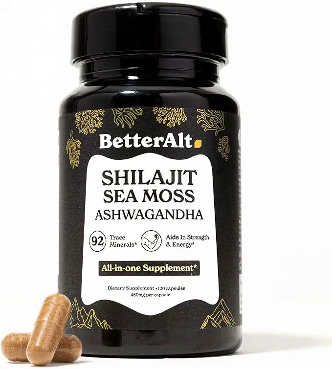 BetterAlt Shilajit Sea Moss Tongkat Ali Ashwagandha Capsules