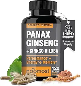 Doctor's Formula Panax Ginseng + Ginkgo Biloba Supplement