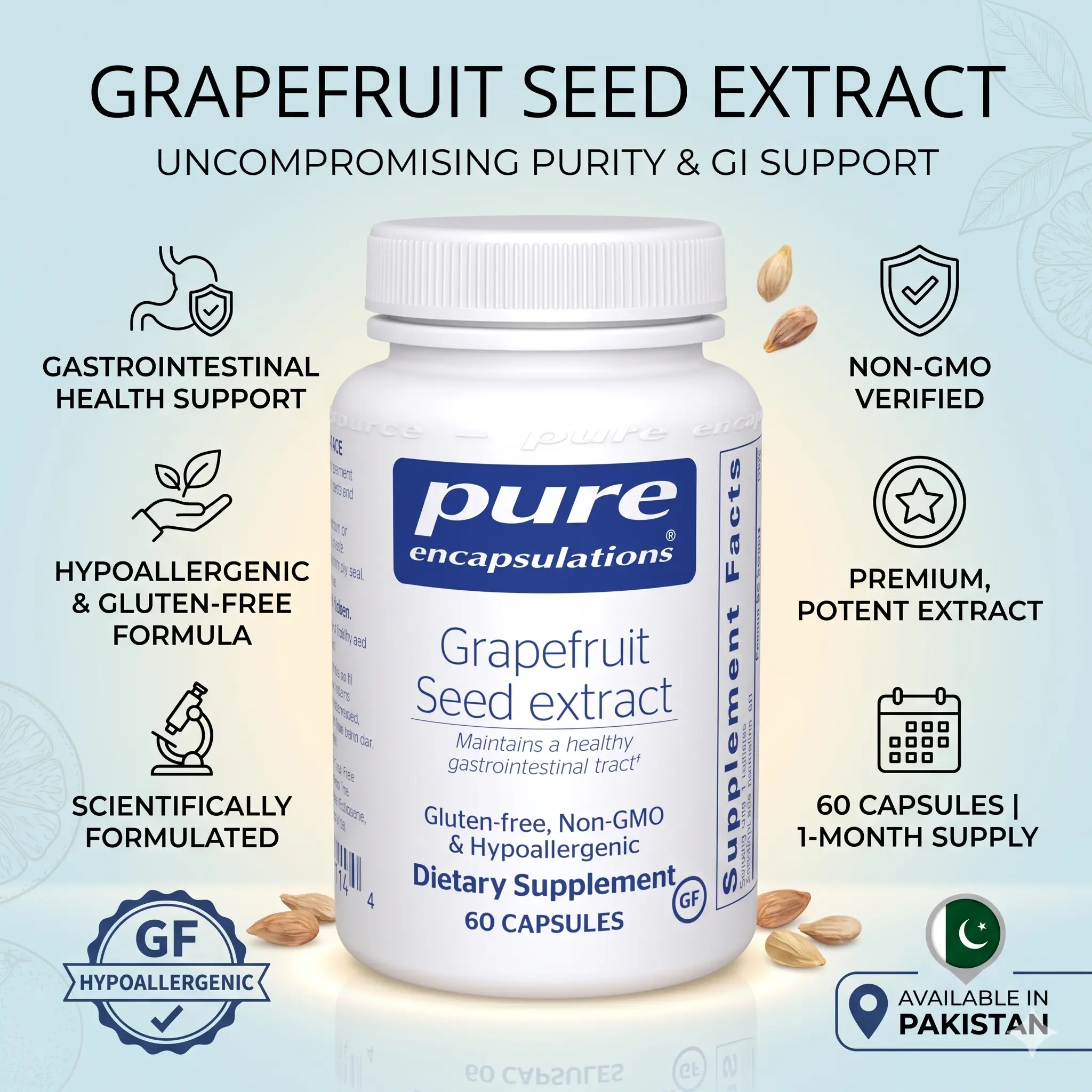Pure Encapsulations Grapefruit Seed Extract Capsules