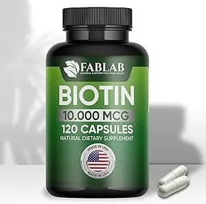 Fablab 10000 Mcg Biotin Keratin Saw Palmetto Supplement