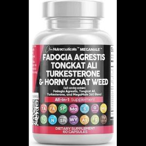 Nutraceuticals Fadogia Agrestis Tongkat Ali Turkesterone & Horny Goat Weed Supplement
