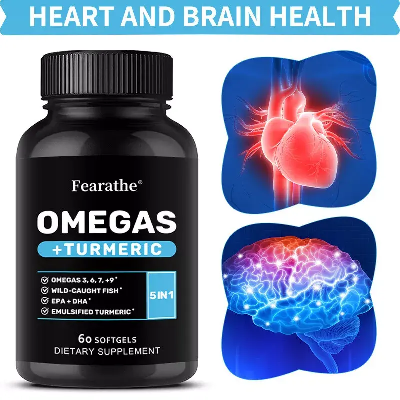 Fearathe Omegas +Turmeric Supplement