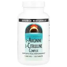 Source Naturals L- Arginine L- Citulline 120 Supplement